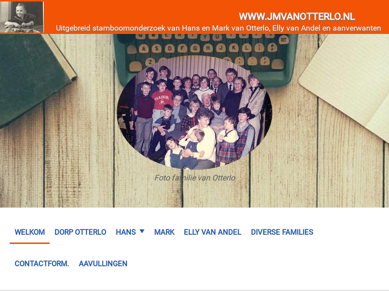 Screenshot van website