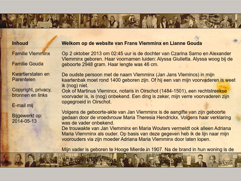 Screenshot van website