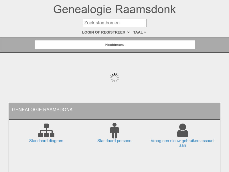 Screenshot van website
