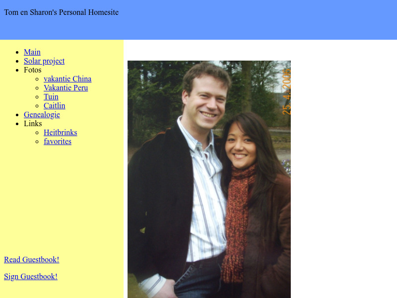 Screenshot van website