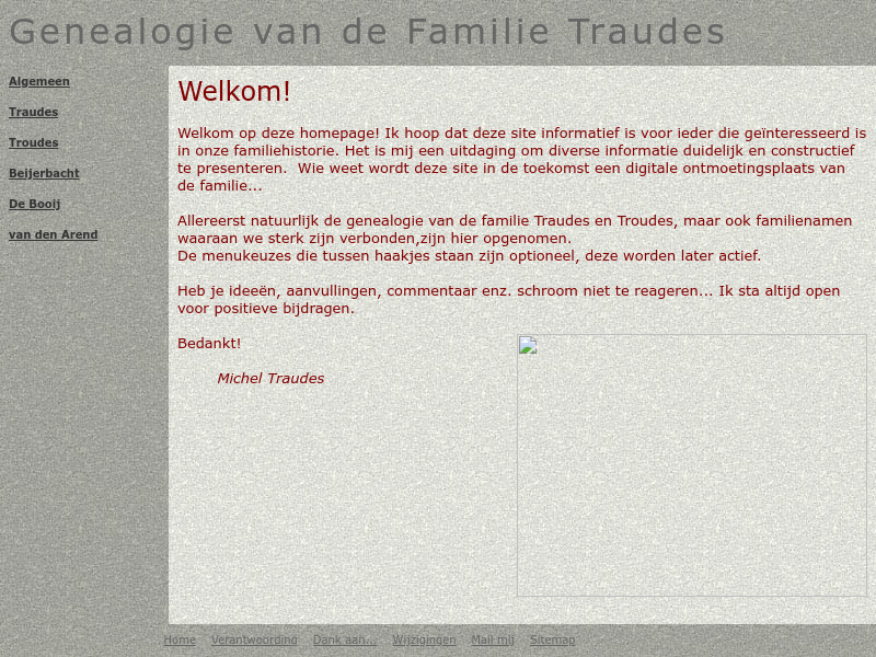 Screenshot van website