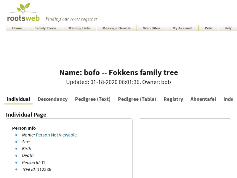 Screenshot van website