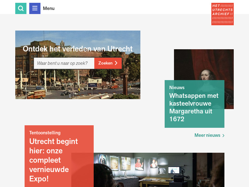 Screenshot van website