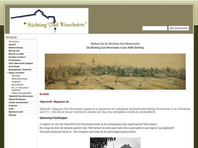 Screenshot van website