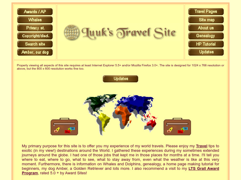Screenshot van website