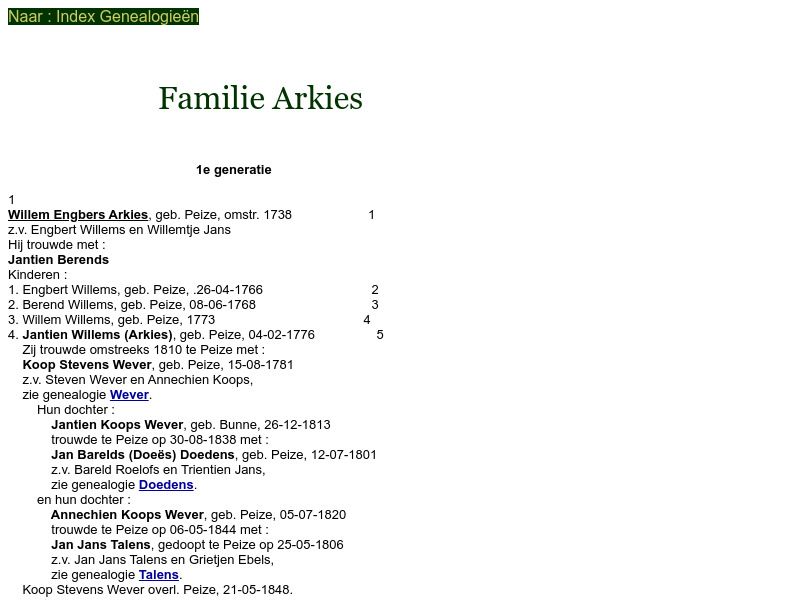 Screenshot van website
