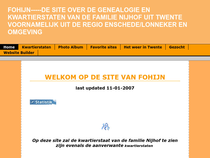 Screenshot van website