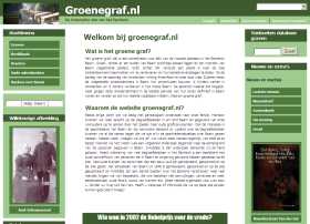 Screenshot website Het Groene Graf